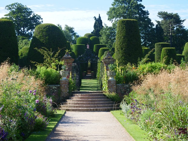 View of the Yew Garden at Packwood House, Warwickshire