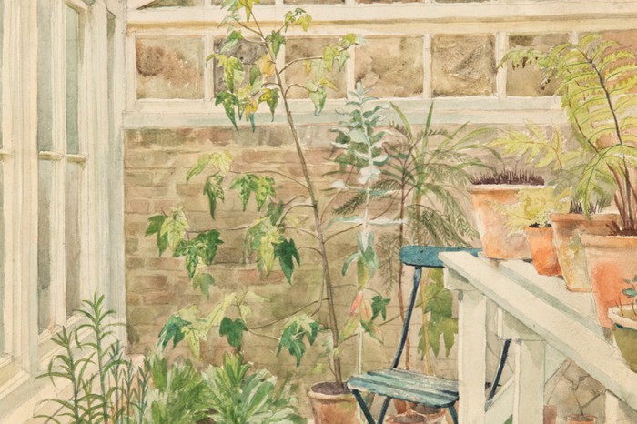 Evelyn Dunbar (1906-1960), Conservatory at the Cedars, image courtesy of Liss Llewellyn