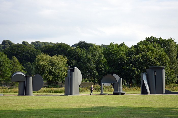 'Promenade' by artist Sir Anthony Caro as it stands on display at the Yorkshire Sculpture Park