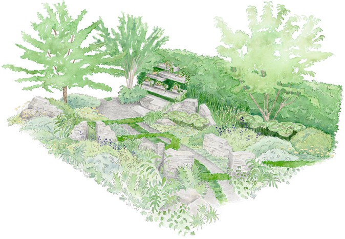 The Natural Affinity Garden for Aspens, All About Plants, designed by Camellia Taylor