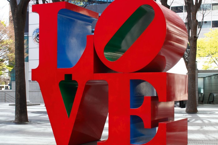 Robert Indiana, LOVE (Red Blue Green), 1966-1993, conceived 1966 executed 1993