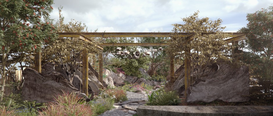Samaritans Listening Garden, designed by Darren Hawkes at Chelsea Flower Show 2023