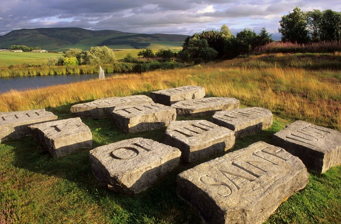 Engraved stones at Little Sparta