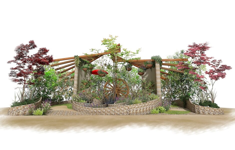 Circle of Life, Sanctuary Garden, Designed Yoshihiro Tamura. RHS Chelsea Flower Show 2022.