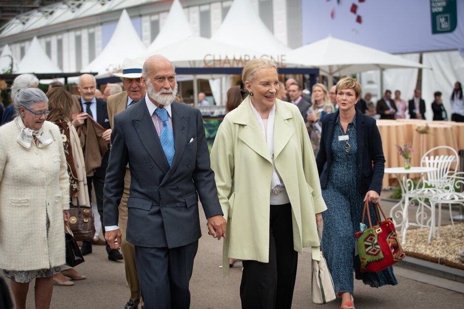  Prince Michael of Kent and Princess Michael of Kent arrive for a private view of the RHS Chelsea Flower Show 2021