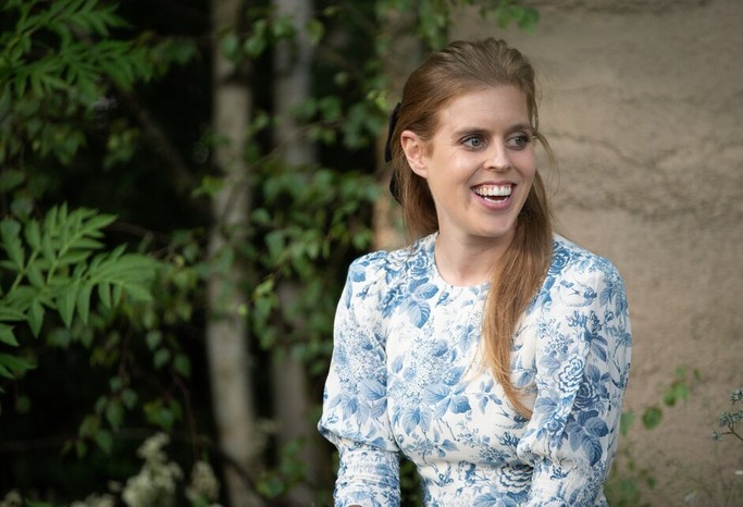Britain's Princess Beatrice visits The Mind Garden designed by Andy Sturgeon during a visit to the RHS Chelsea Flower Show 2022