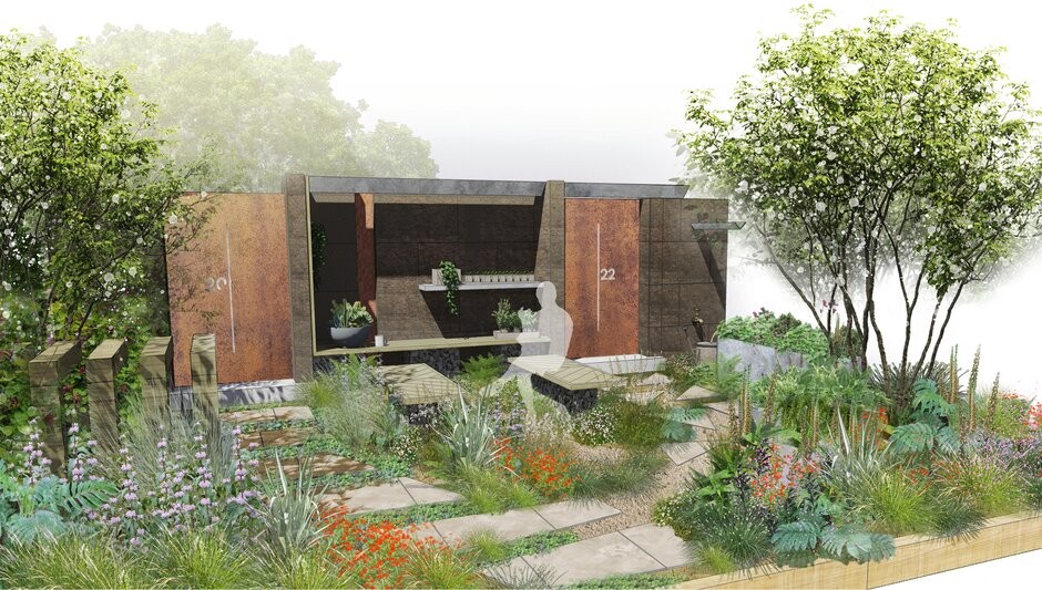 The Core Arts Front Garden Revolution, All About Plants, Designed by Andy Smith-Williams, RHS Chelsea Flower Show 2022.