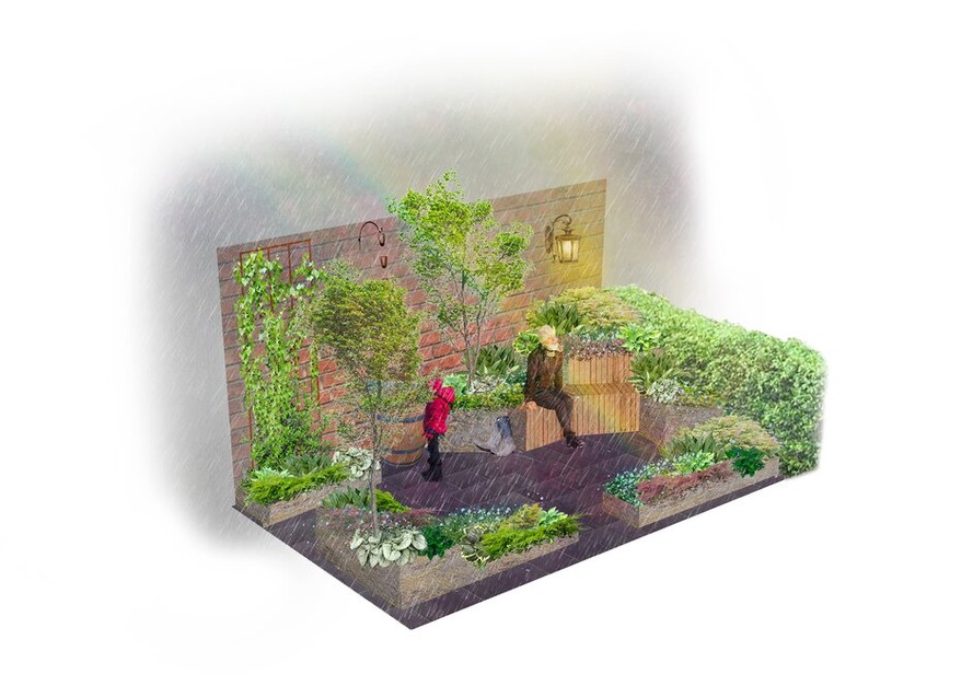 The Enchanted Rain Garden, Container Garden, designed by Bea Tann, RHS Chelsea Flower Show 2022