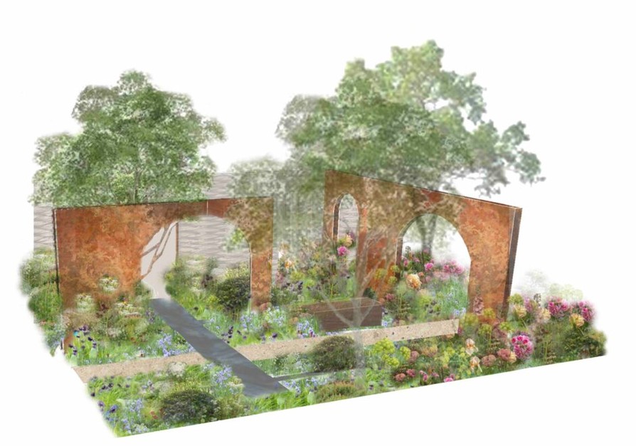 The Mothers for Mothers Garden, 'This Too Shall Pass', All About Plants, Designed by Pollyanna Wilkinson. RHS Chelsea Flower Show 2022.