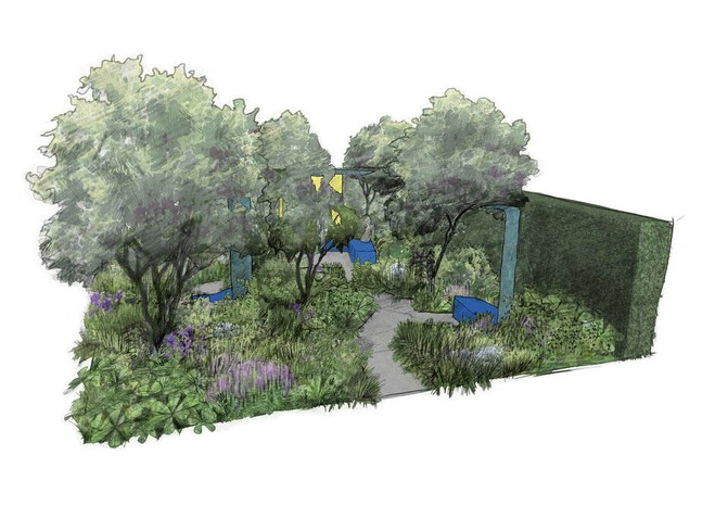 The National Brain Appeal's Rare Space, Sanctuary Garden, designed by Charlie Hawkes