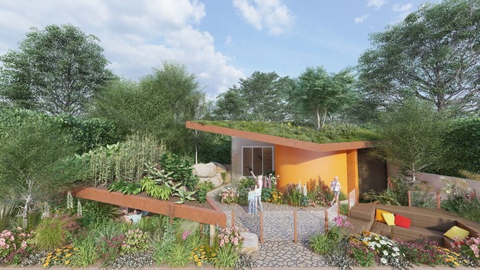 Original designs of The New Blue Peter Garden - Discover Soil designed by Juliet Sargeant, RHS Chelsea Flower Show 2022.